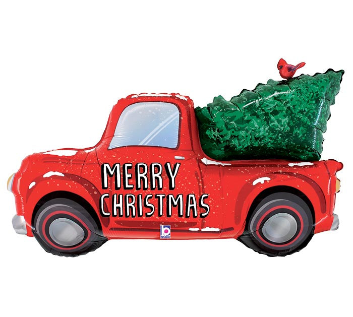 Betallic Christmas Truck 47 inch Foil Balloon 1ct