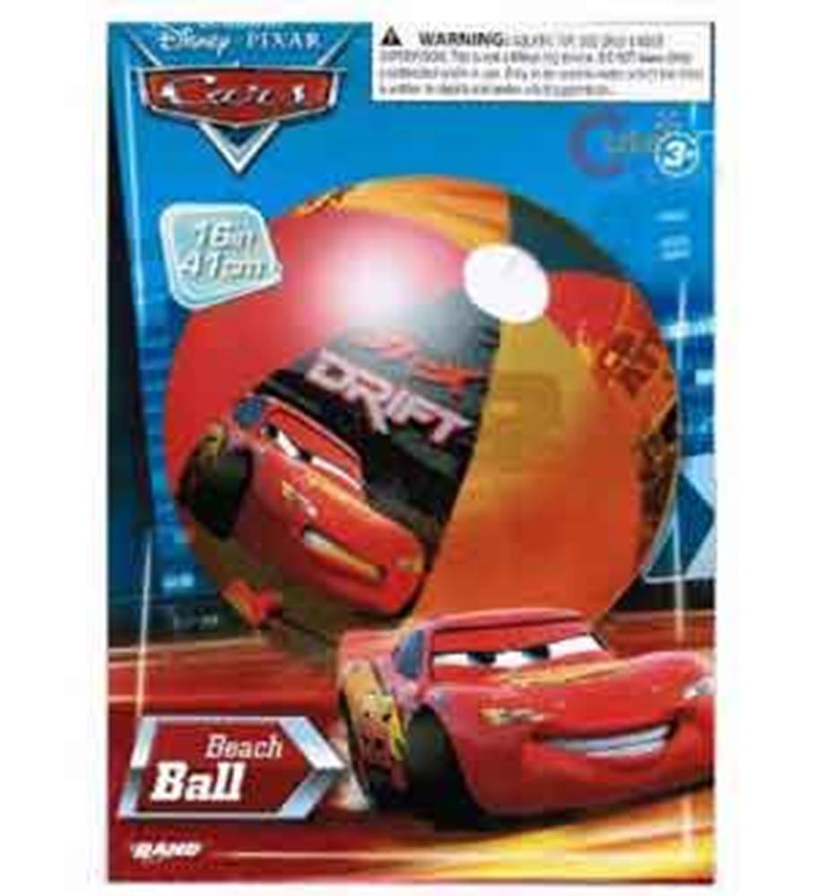 16-inch colorful inflatable beach ball featuring red race car design from Disney Pixar Cars.