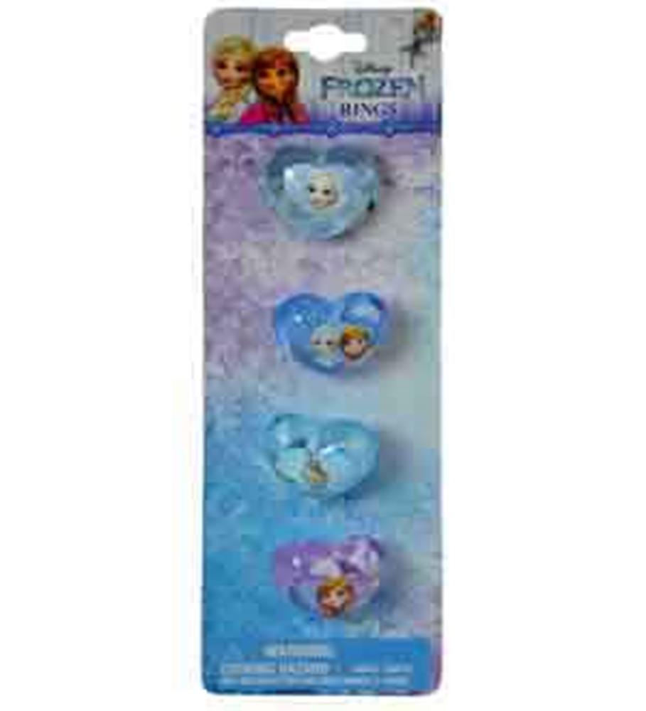 Disney Frozen Shaped Plastic Rings 4pc