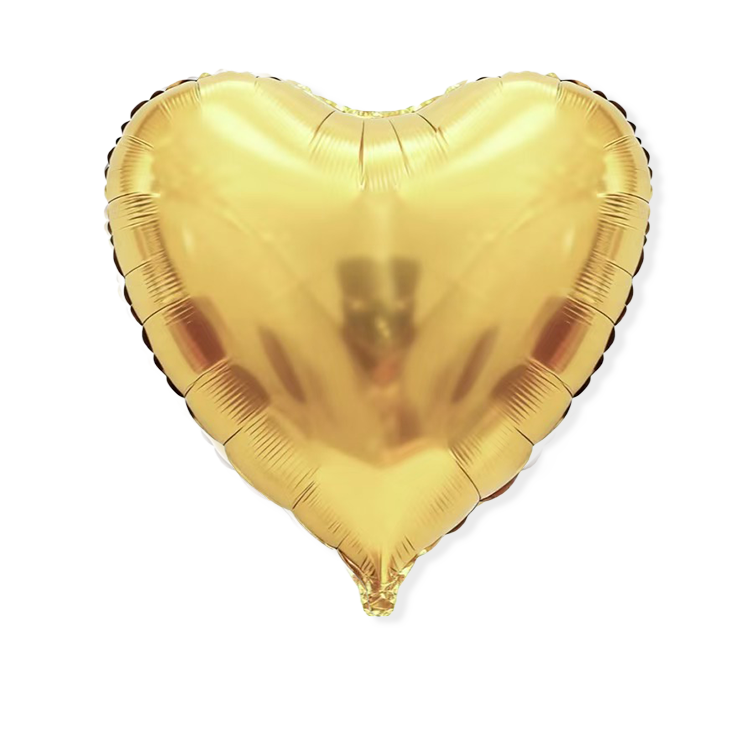 House of Balloons Gold Heart 68 inch Foil Balloon 1ct