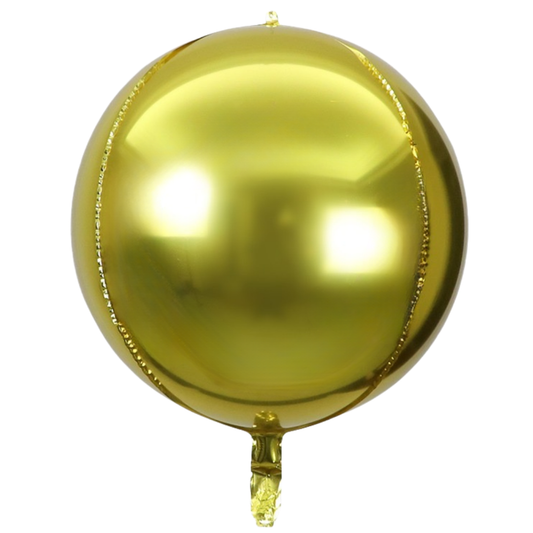 House of Balloons Gold Sphere 60 inch Foil Balloon 1ct