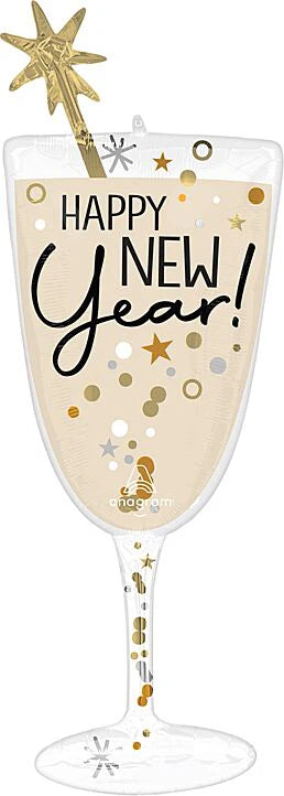 Anagram Happy New Year Bubbly 40 inch Foil Balloon 1ct