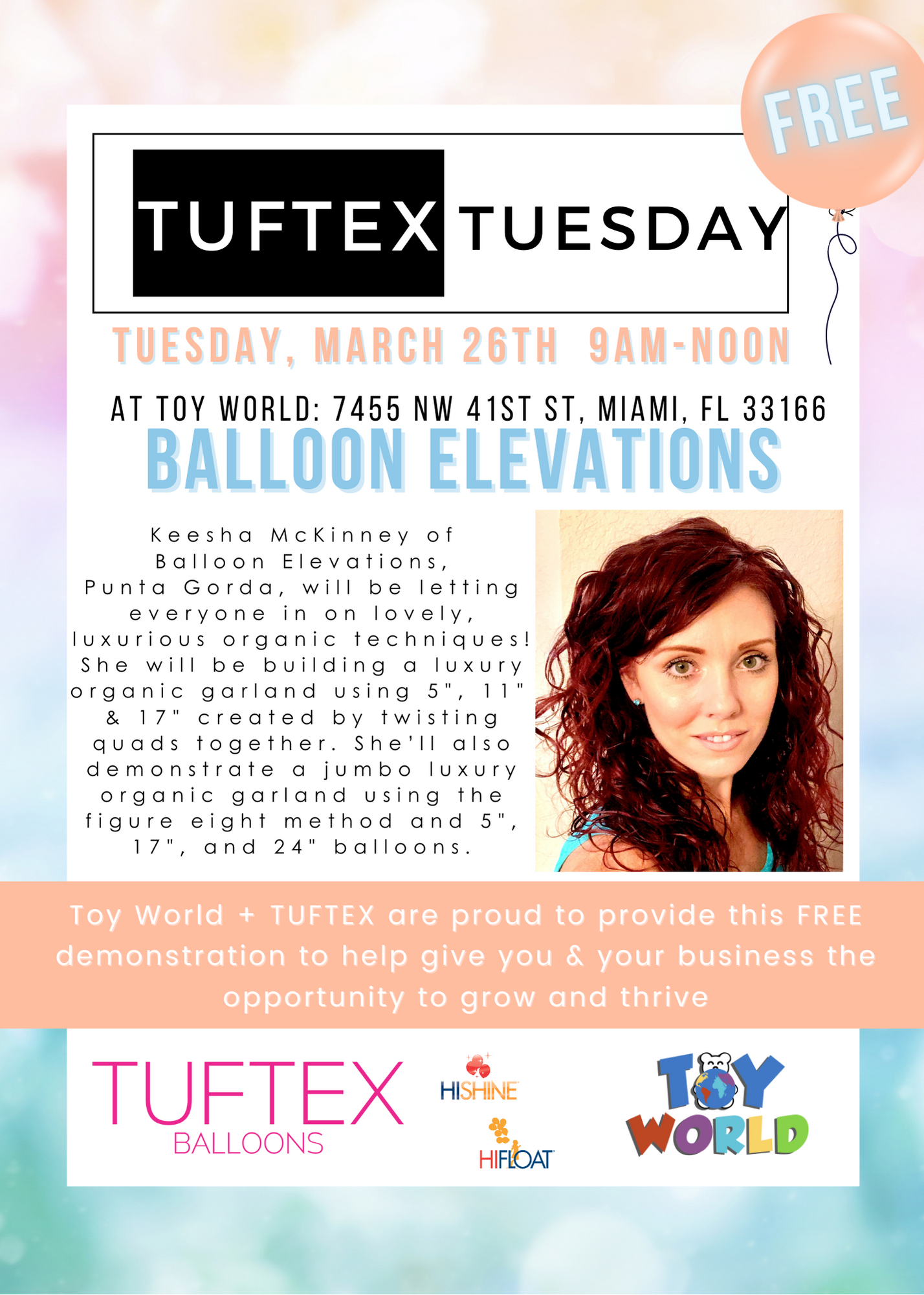 TUFTEX Tuesday with Keesha McKinney @BalloonElevations