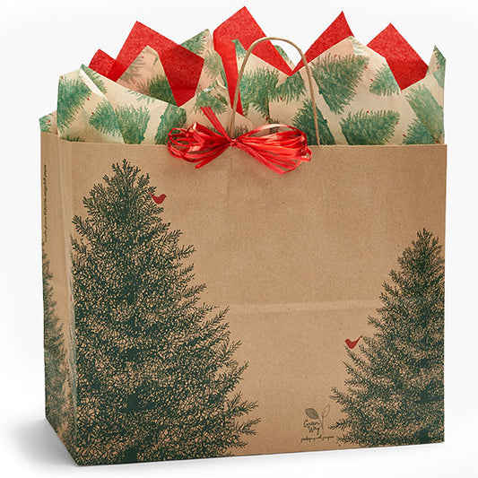Christmas Evergreen Large Gift Bag 1ct