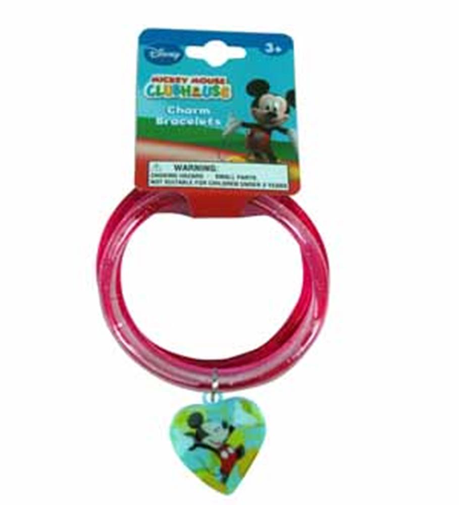 Mickey Plastic Bangles W-Charm 3-Mk112