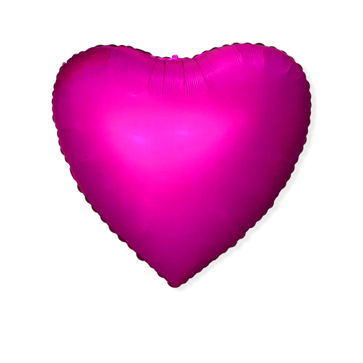 House of Balloons Fuchsia Rose Heart 68 inch Foil Balloon 1ct