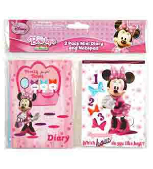 Minnie Mini Diary and Notepad 2ct