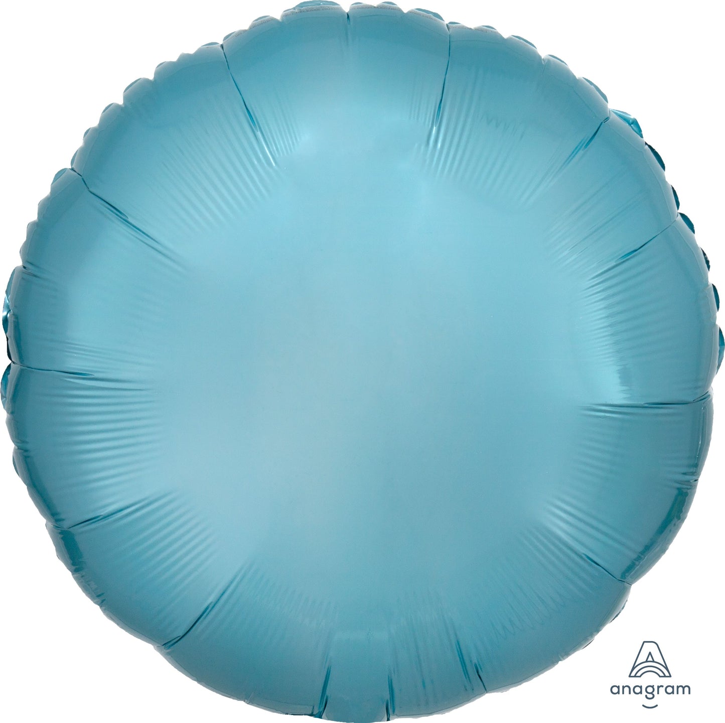 Anagram Metallic Pearl Pastel Blue Round Shape Foil Balloon 1ct