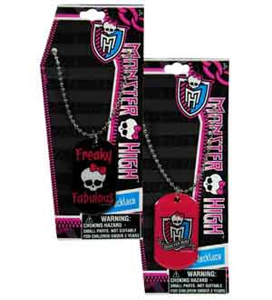 Collar con placa de identificación de metal Monster High 18 I