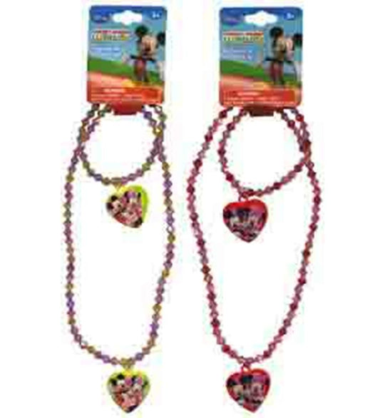 Mickey and Minnie Necklace and Bracelet