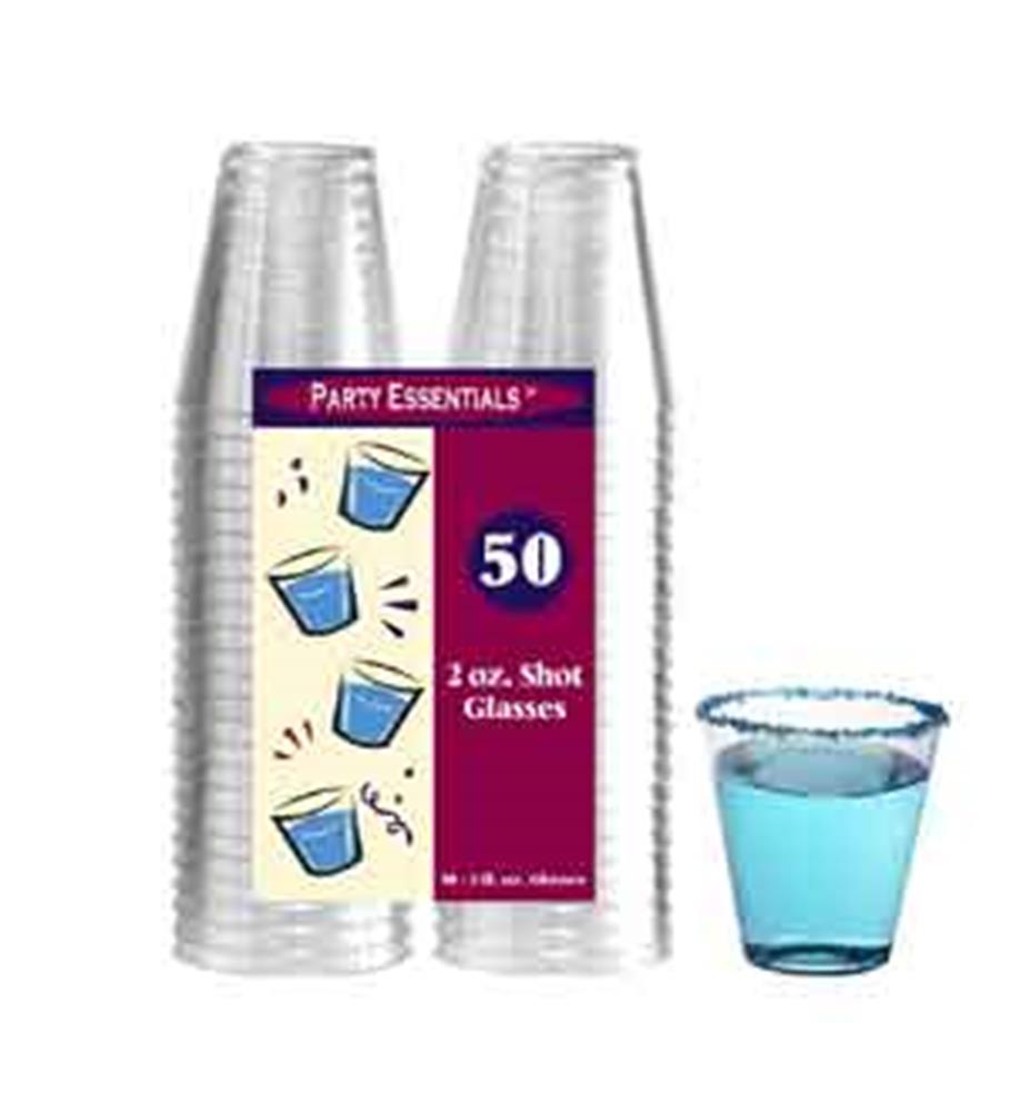 Clear Shot Glass 2oz 50ct