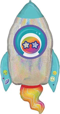 Anagram Outer Space Rocket 29 inch Foil Balloon 1ct