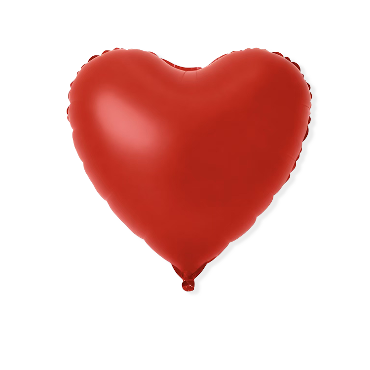 House of Balloons Candy Apple Red Heart 68 inch Foil Balloon 1ct
