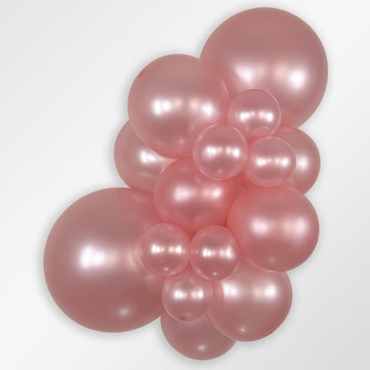 Sempertex Pearl Pink latex balloon color cluster showing the shade across multiple balloon sizes
