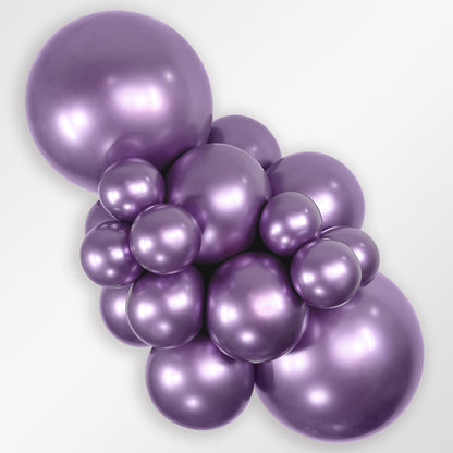 Sempertex Reflex Violet latex balloon color cluster showing the shade across multiple balloon sizes