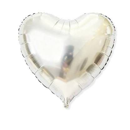 House of Balloons Silver Heart 68 inch Foil Balloon 1ct