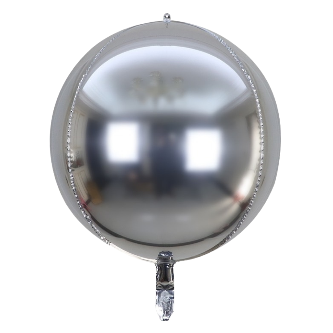 House of Balloons Silver Sphere 32 inch Foil Balloon 1ct