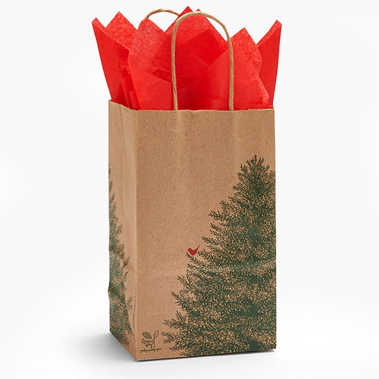 Christmas Evergreen Small Gift Bag 1ct