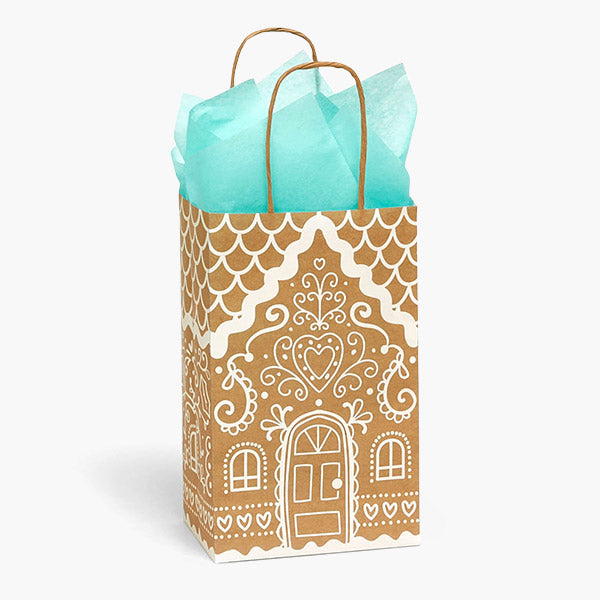 Christmas Gingerbread Cottage Small Gift Bag 1ct