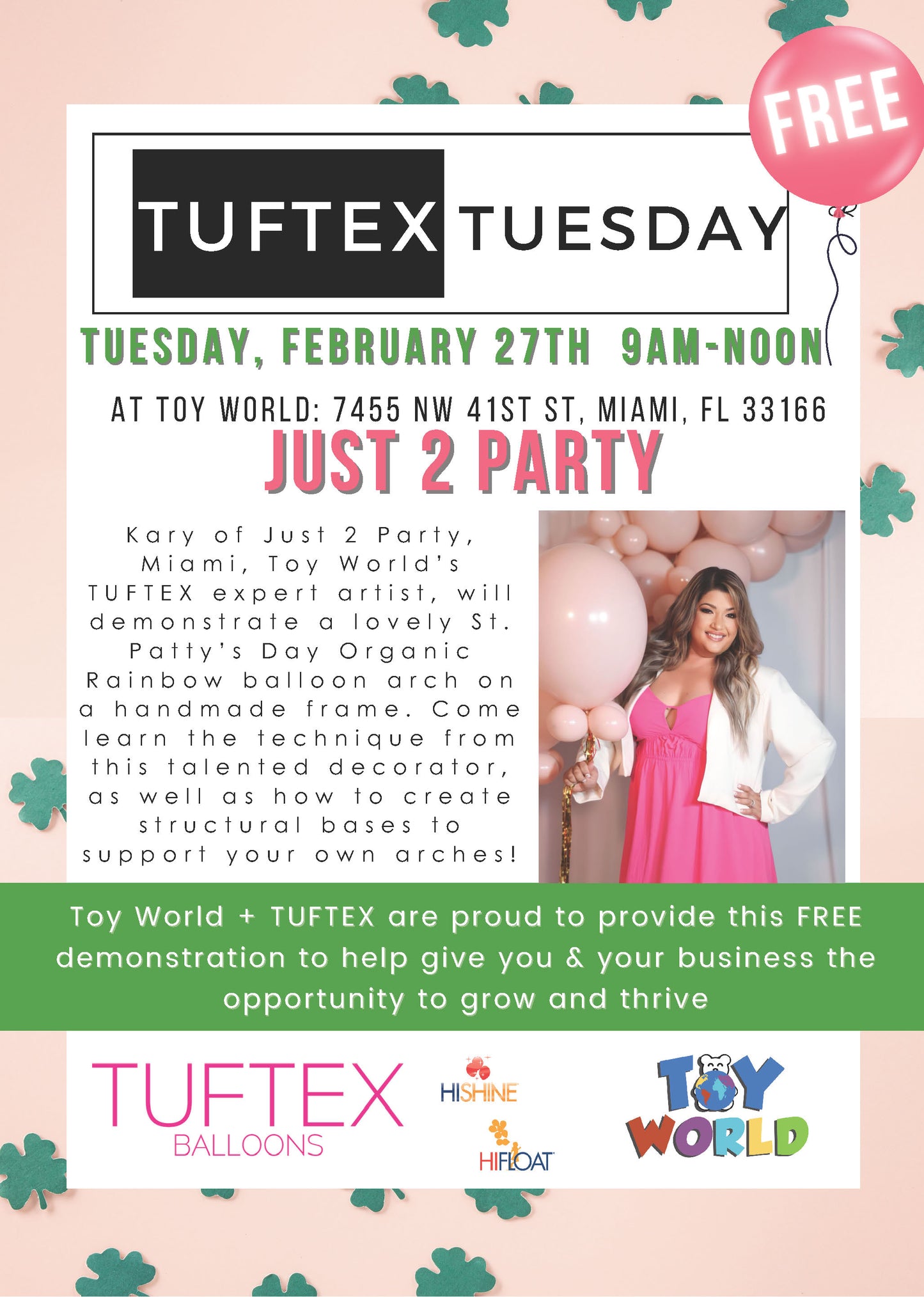Just2Party TUFTEX Tuesday St. Patricks Day!