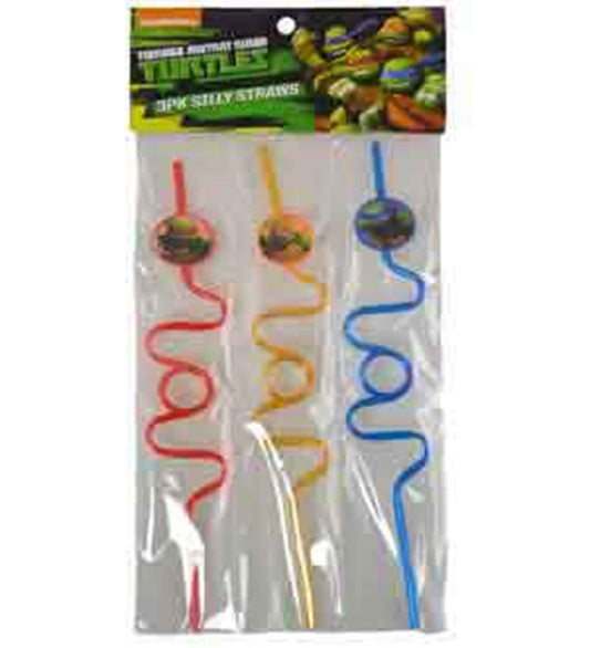 TMNT Teenage Ninja Turtle Straws 3pk