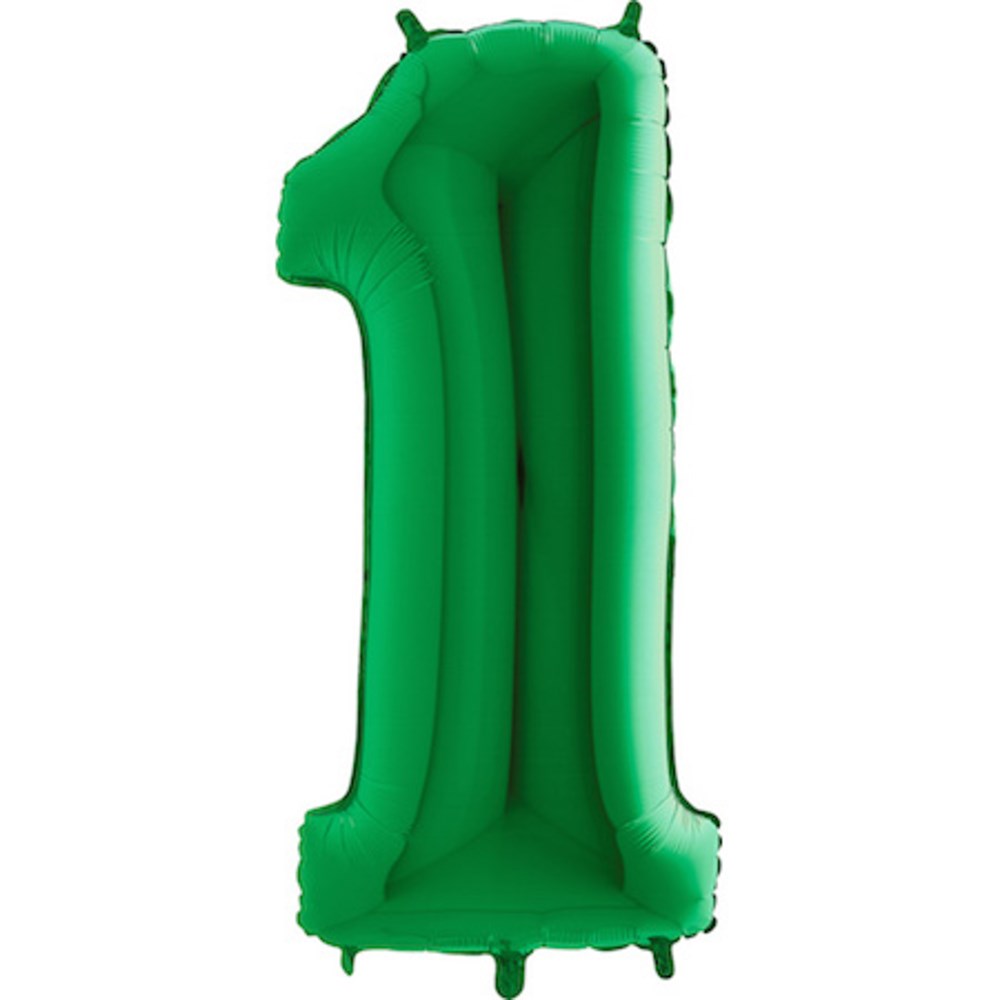 Grabo Green Jumbo Number Foil Balloon 40in - 1