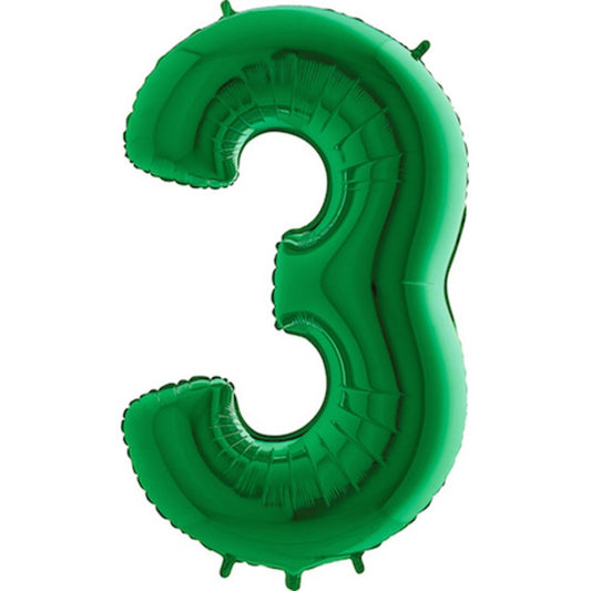 Grabo Green Jumbo Number Foil Balloon 40in - 3