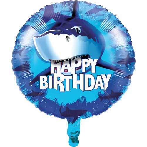 Shark Splash Metallic Balloon 18in