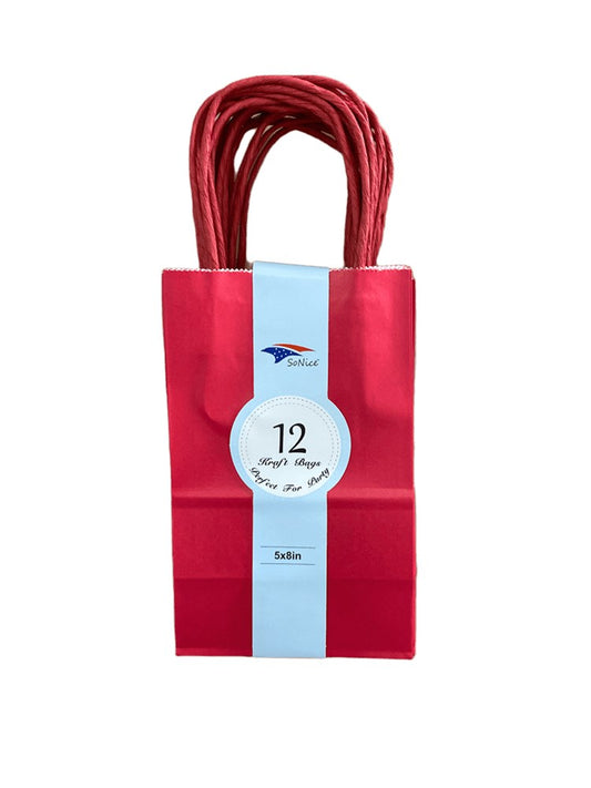 Craft Bag 5.25x8 12ct - Red