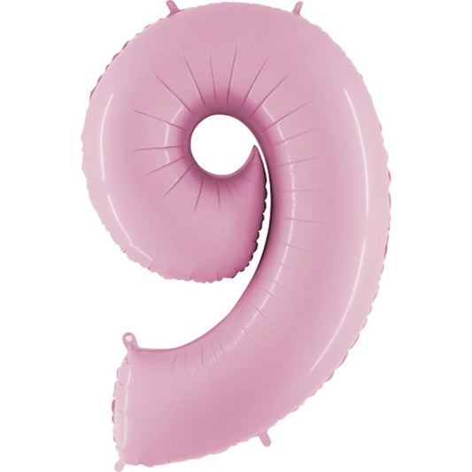 Grabo Pastel Pink Jumbo Number Foil Balloon 40in - 9
