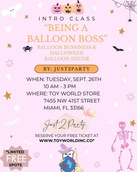 Being a Balloon Boss by @Just2Party - FREE CLASS