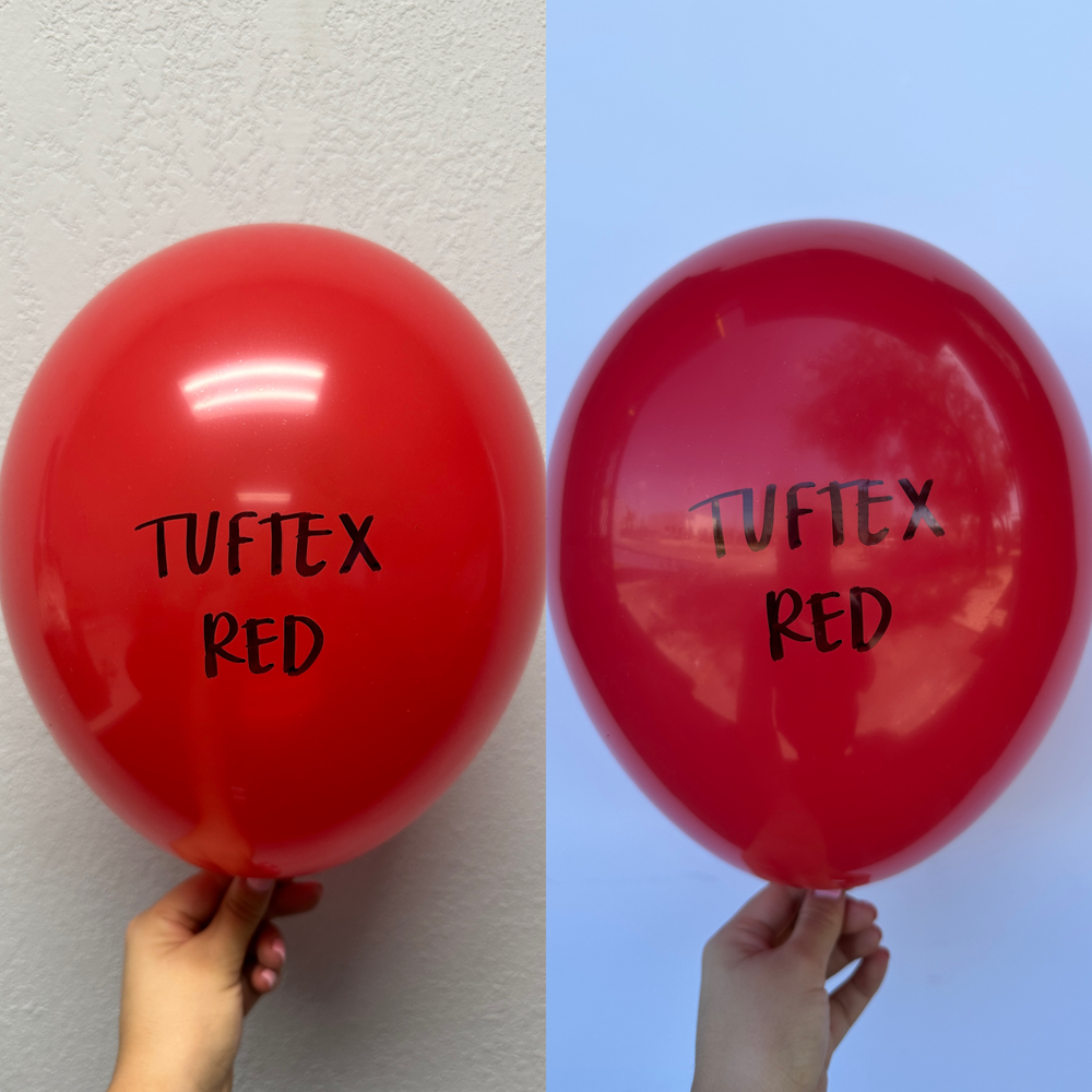 Globos de látex rojo Tuftex de 11 pulgadas, 100 unidades