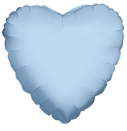 Betallic Pastel Pearlized Blue Heart 18 inch Heart-Shaped Balloon 1ct