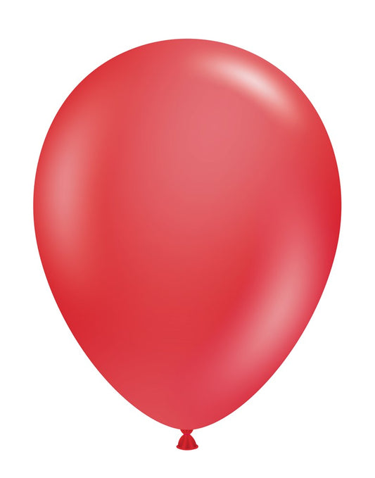 Tuftex Crystal Red 11 inch Latex Balloons 100ct