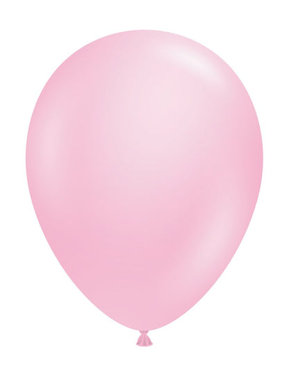 Globos de látex rosa bebé Tuftex de 11 pulgadas, 100 unidades