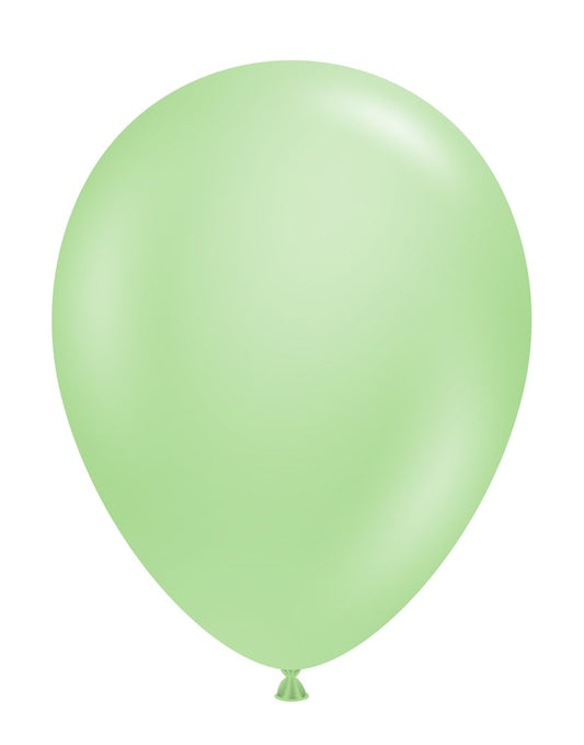 Globos de látex verde menta Tuftex de 11 pulgadas, 100 unidades