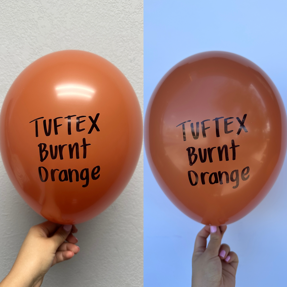Tuftex Burnt Orange 11 inch Latex Balloons 100ct