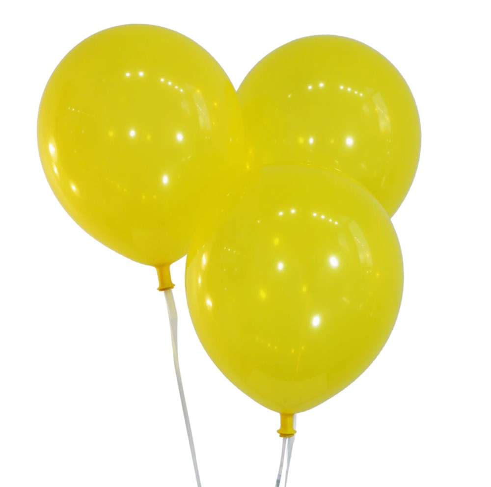 Globo Latex Payaso 12In 100ct - Amarillo Canario