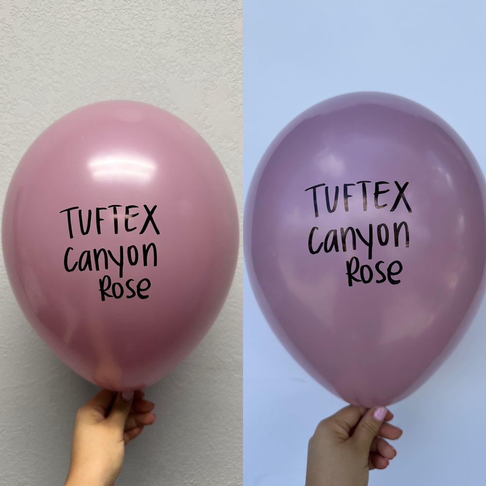Globos de látex Tuftex Canyon Rose de 11 pulgadas, 100 unidades