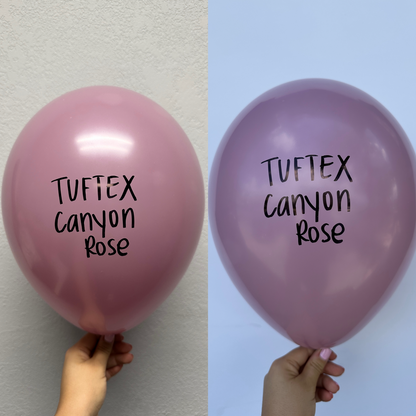 Globos de látex Tuftex Canyon Rose de 11 pulgadas, 100 unidades