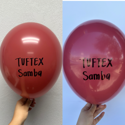 Globos de látex Tuftex Samba de 11 pulgadas, 100 unidades