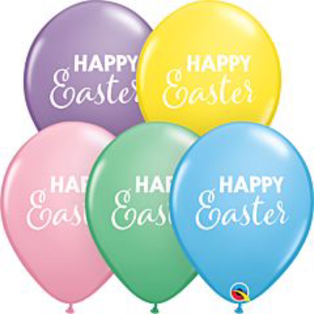 Qualatex Happy Easter 11in Latex Balloons 50ct.