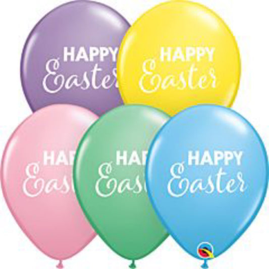 Qualatex Happy Easter 11in Latex Balloons 50ct.