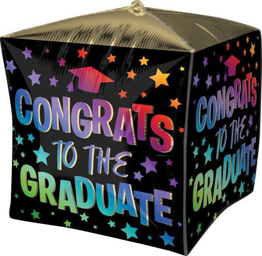 Anagram Graduation Ombre Congrats 15in Cubez Balloon