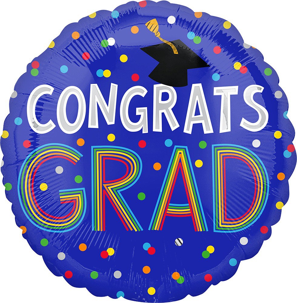 Anagram Congrats Grad Dots Jumbo 28in