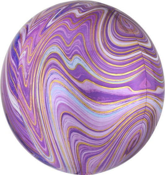Anagram Purple Marblez OBRZ 16in Balloon