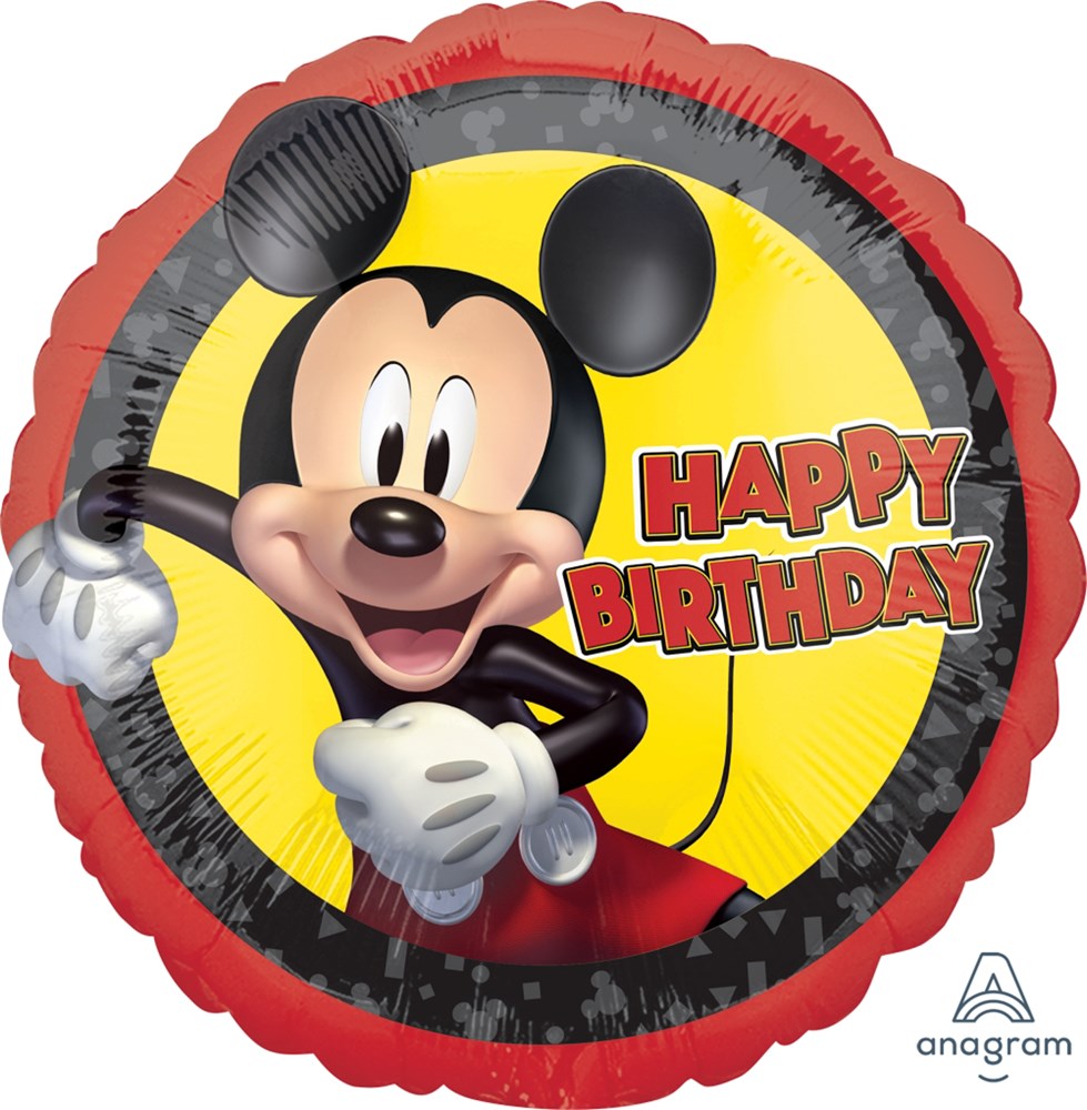 Anagrama Mickey Mouse Forever Cumpleaños Globo de aluminio de 17 pulgadas