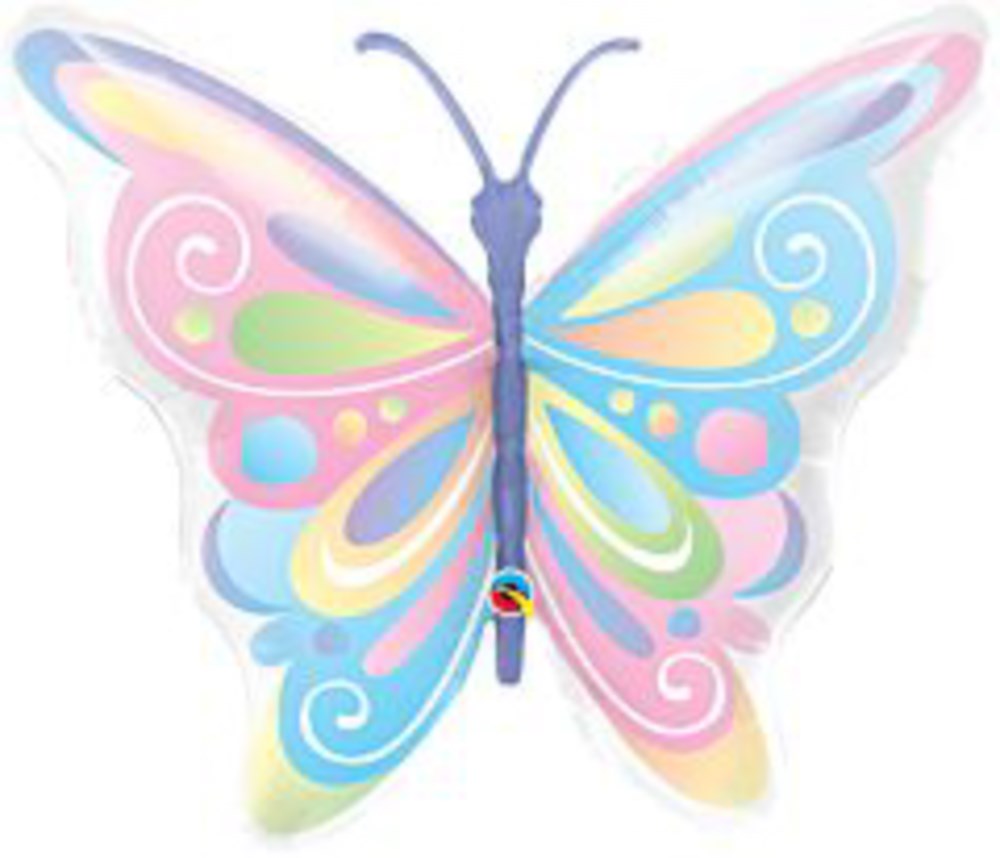 Beautiful Butterfly Pastels 40in Foil Balloon