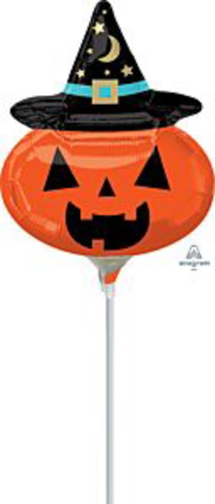 Halloween Witchy Pumpkin 14in Foil Balloon FLAT
