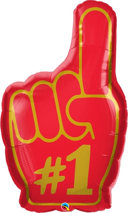 Qualatex #1 Finger 37in Foil Balloon